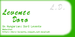levente doro business card